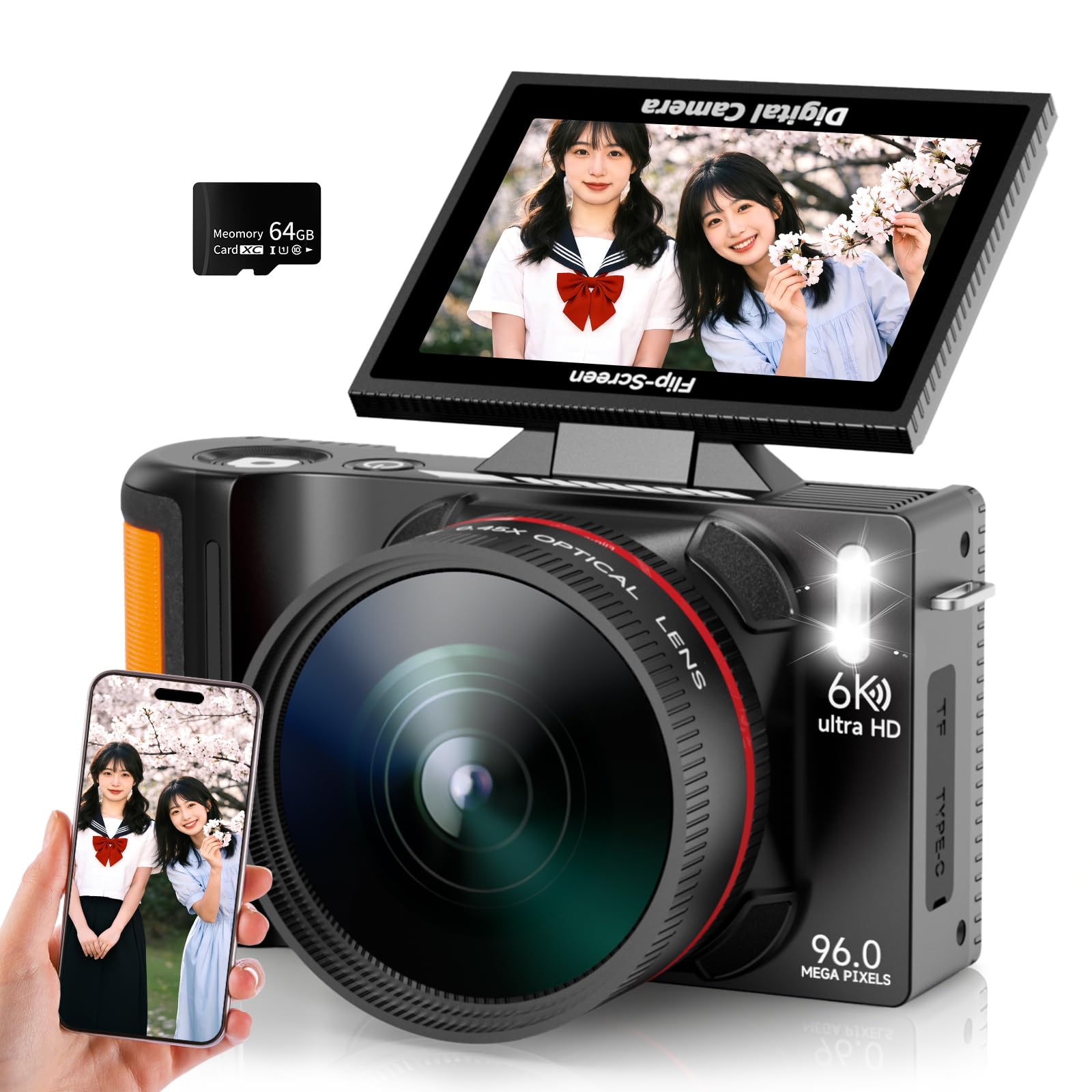 Amazon.co.jp: TREXPURE デジカメ 6K 9600万画素 Wi-Fi機能 デジタル