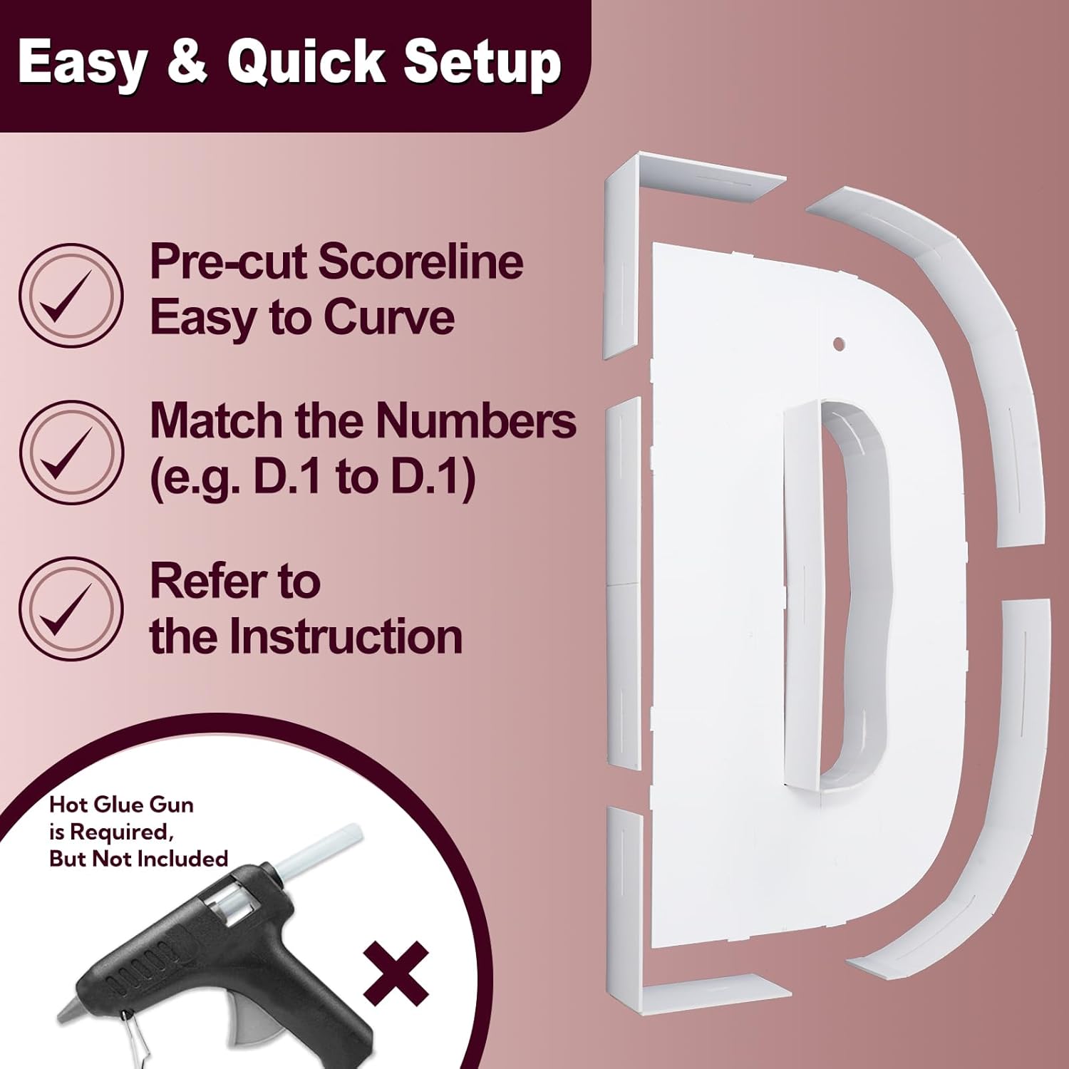 Marquee Letters 3 Feet Tall 3FT Large Light Up Letters D for Backdrop Big Marry Me Sign Birthday Party Decorations Engagement Party Pre-Cut Foam Board - Image 3