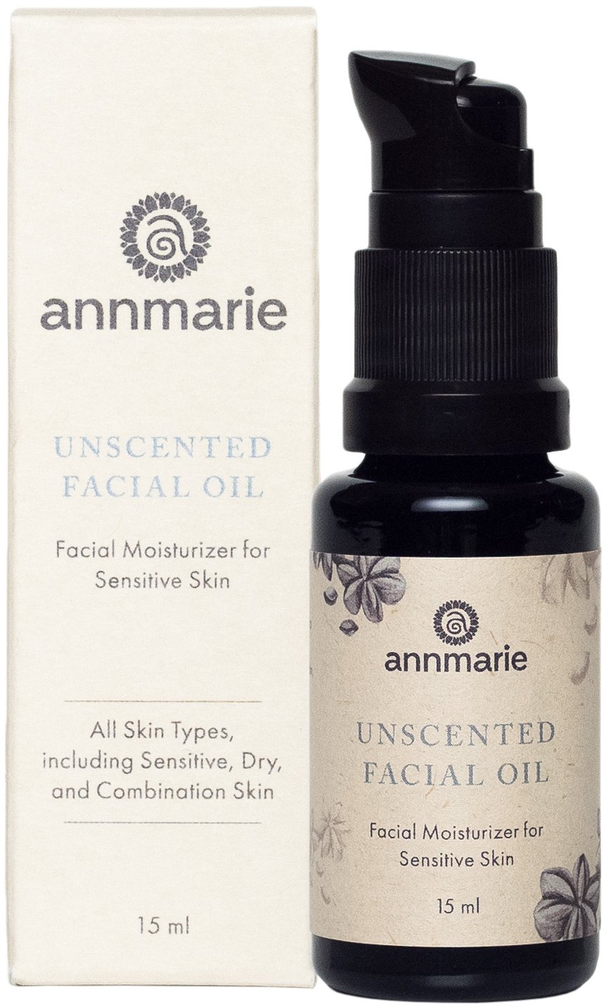 Annmarie Skin Care ziołowy olejek do twarzy do skóry wrażliwej – bez zapachu, olejek do twarzy ze skwalenem, olejek Sacha Inchi + olejek z nasion Camellia (15 ml / 0,5 Fl Oz)