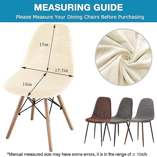 Miniatura 3 de TOPCHANCES Funda elástica para silla, fundas de silla de mediados de siglo, fundas de terciopelo para sillas sin brazos, protector de silla lavable