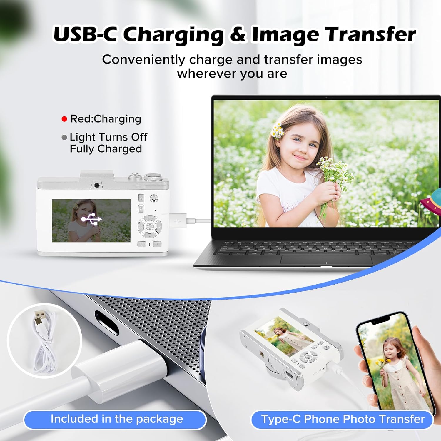 デジタルカメラ オートフォーカス 4K Vlogカメラ YouTube用 SDカード付き 64MP ポータブル コンパクトポイント