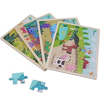 Amazon.co.jp: TUNJILOOL 木製パズル 24ピース 3~5歳のお子様
