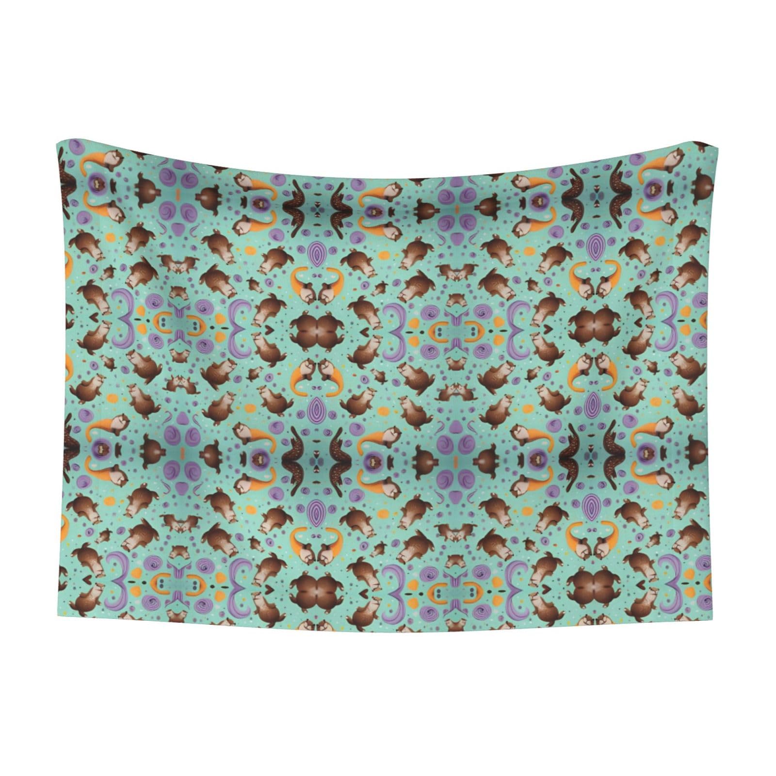 Otters Pet Blanket Soft Plush Bedding for Dogs Cats Comfortable Warm Cuddly Pet Mat with Velvet