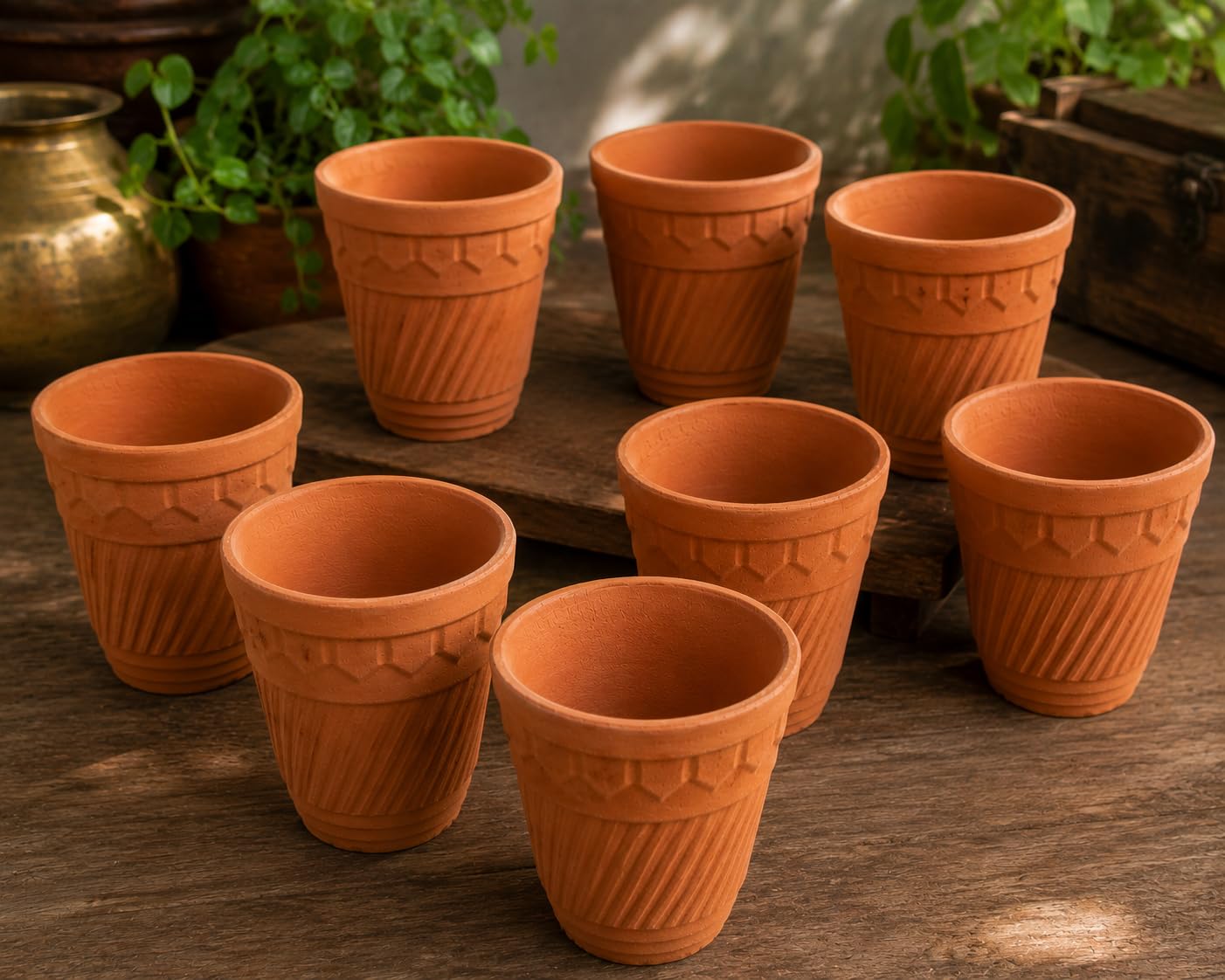 Handmade Terracotta Kulhad Cups - Authentic Indian Drinkware -4