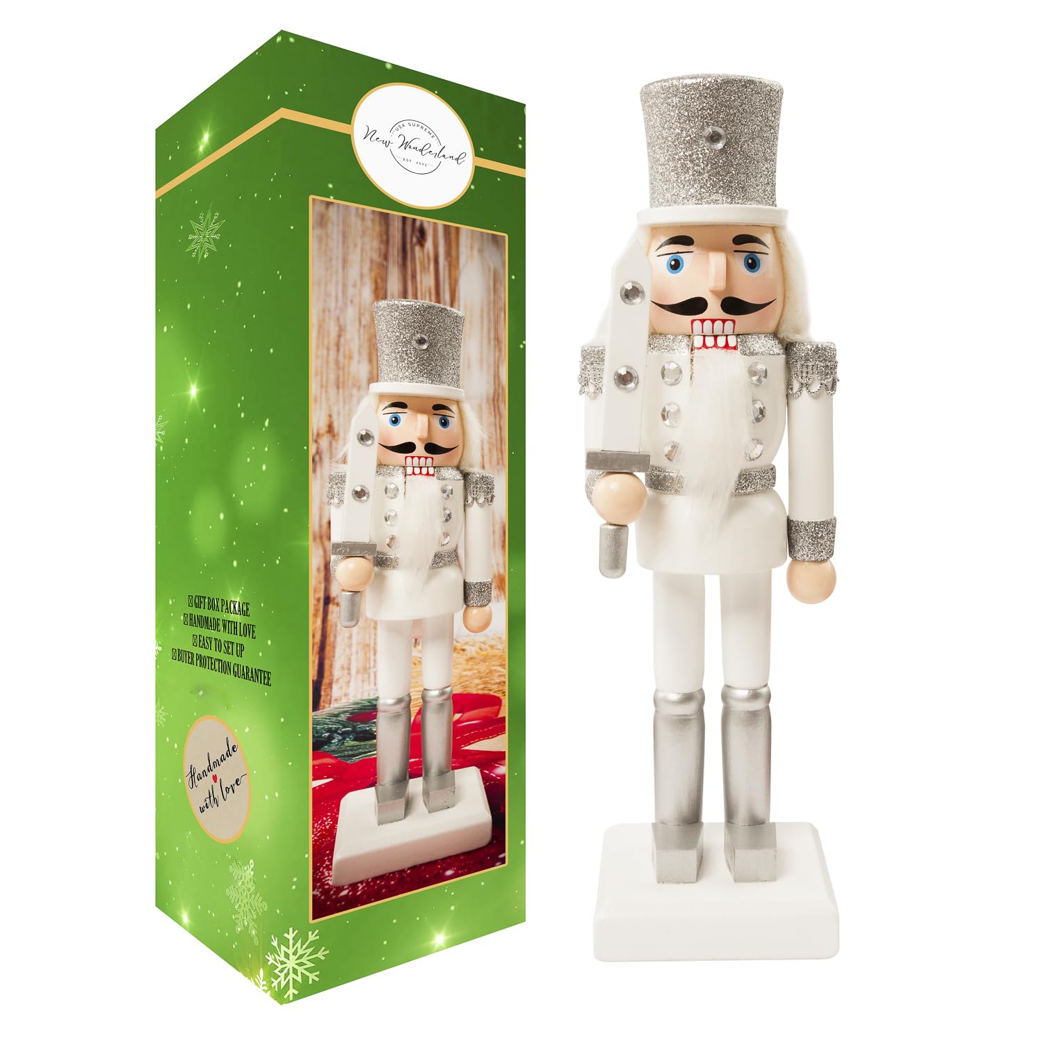 Amazon.com: USA SUPREME Traditional Christmas Nutcracker Wooden