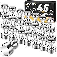 Vista 10 de Paquete de 20 Chinchetas Magnéticas, Imanes Negros Fuertes para Refrigerador, Imanes para Pizarra Blanca, Imanes para Refrigerador Fuertes, Imanes