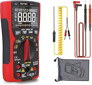 ZT-Y Multimeter TRM 9999 Counts Digital Multimeter with AC DC Voltmeter Amp Meter and Ohm Volt Amp Tester;Measures Voltage Current Resistance Capacitor Temperature NCV,V.F.C,Continuity Tester