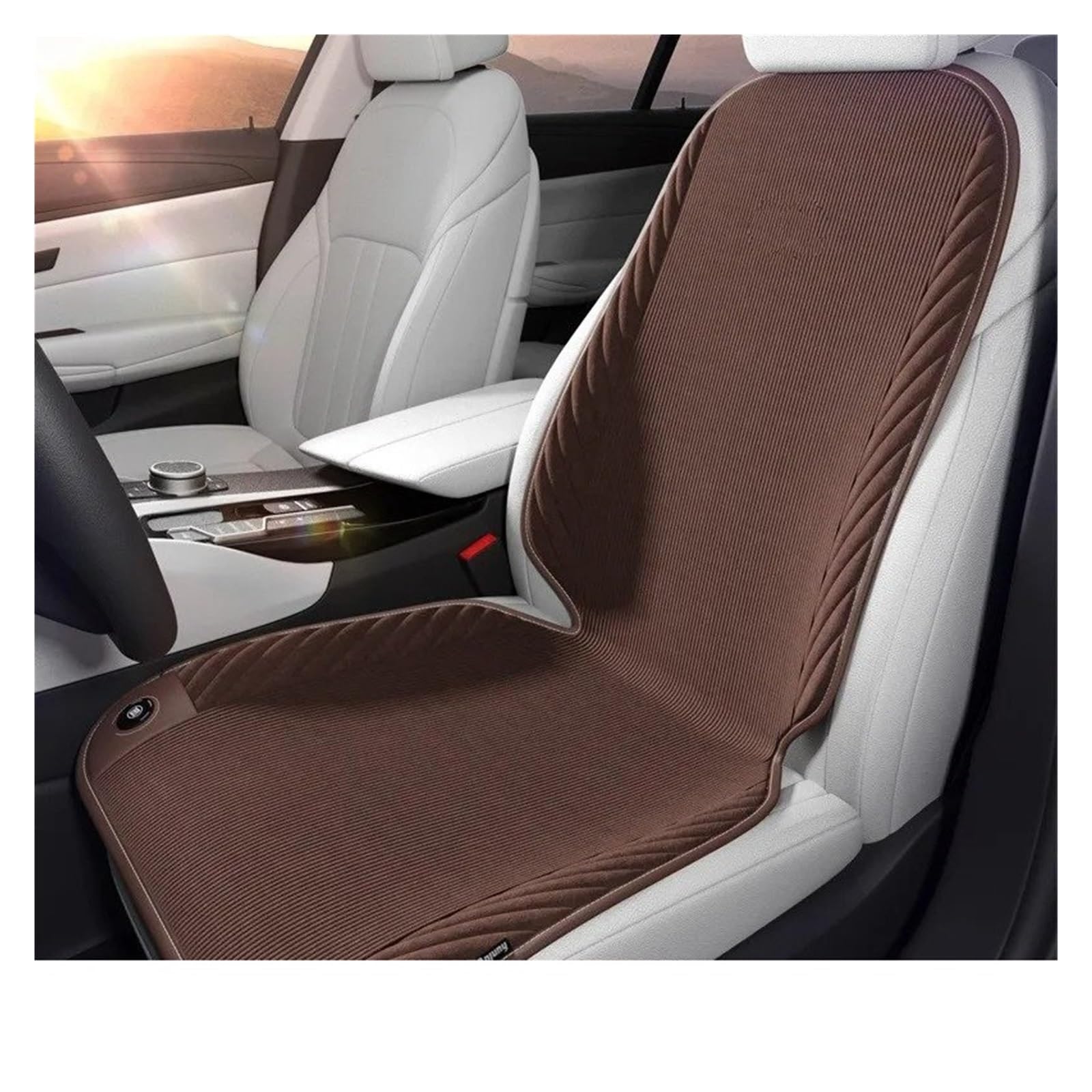 Lote Fundas Asientos Coche Funda Asiento Coche con Calefacción Alimentada por Encendedor Cigarrillos 12V 5 Motores Zona Dual Calentamiento Rápido Cojín Universal Coche Asiento Fundas