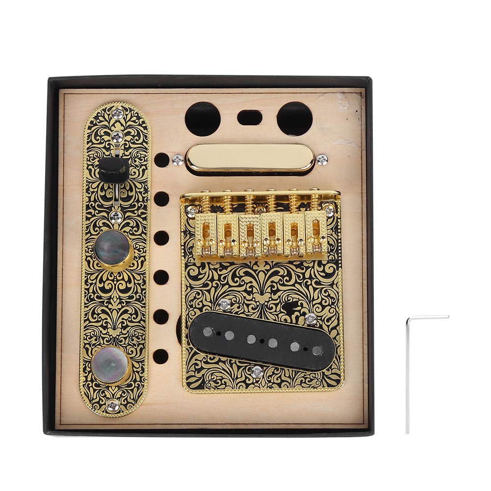 Placa de cubierta de silla de guitarra, conjunto de recogida de guitarra de hierro Placa de control Accesorios musicales para guitarra eléctrica Tl