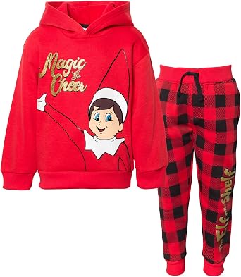 The Elf on the Shelf Boys 2-Piece Fleece Hoodie and Jogger Pants Set