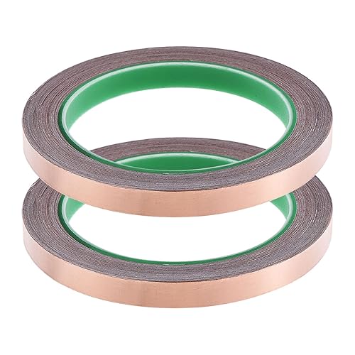 Vista 10 de Cinta adhesiva conductora de doble cara para blindaje EMI, vitrales, circuitos de papel, conexión a tierra, rollo de 3/16"/66 pies/2