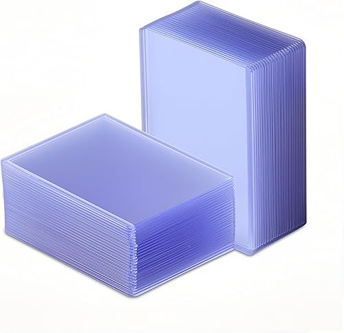 Fundas para tarjetas de béisbol, 50 unidades estándar Toploaders con diseño de plástico duro transparente para fútbol, tarjeta de fotos, funda para