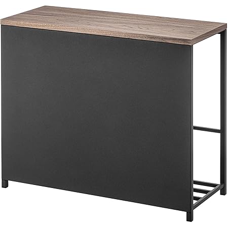 山崎実業(Yamazaki) 収納付き 玄関ベンチ ブラック 約W60XD25XH45cm タワー tower 玄関 ラック 収納 5671