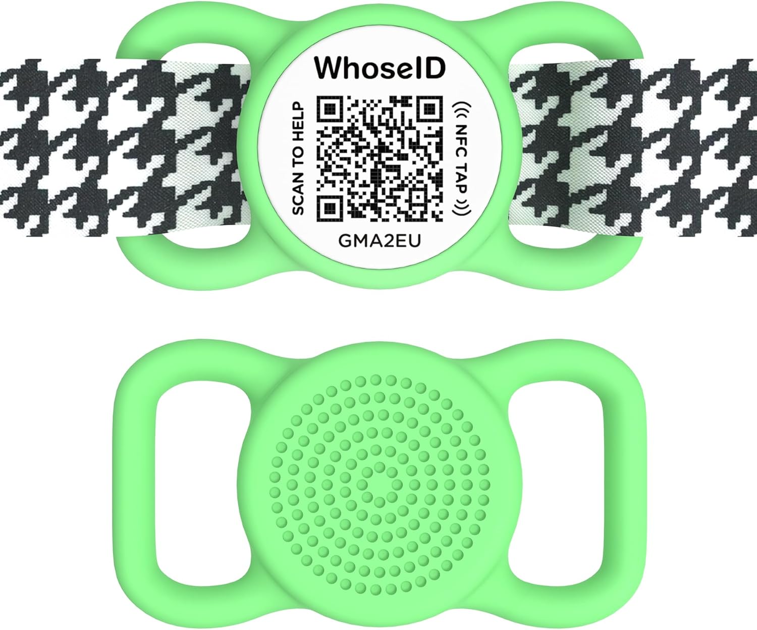 QR Code Dog Tag With NFC, Personalized ID Tag, Silent Silicone Tag, Modifiable Online Profile, Multiple Emergency Contact, Scan QR Code Send Pet Location Email (Regular, Green) QR Code Dog Tag With NFC, Personalized ID Tag, Silent Silicone Tag, Modifiable Online Profile, Multiple Emergency Contact, Scan QR Code Send Pet Location Email (Regular, Green)
