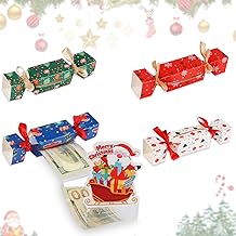 4PCS Christmas Money Box for Cash Present Pull, Christmas Surprise Money Pull Pouch, Surprise Money Holder, Candy-Inspired Pull-Out Money Pouch, DIY Christmas Kit for Kids Adults (A, 4PCS)