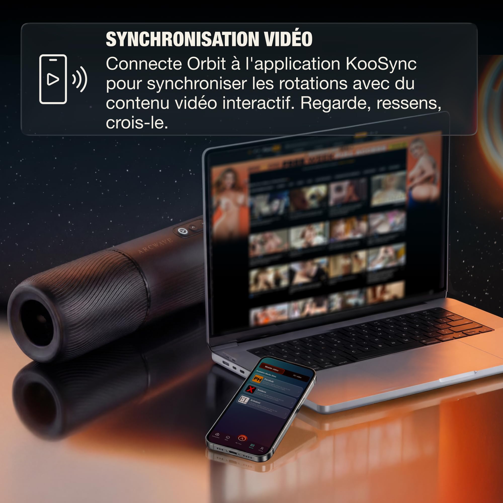 Arcwave Orbit Masturbateur automatique Homme sextoy Fleshlighter Premium