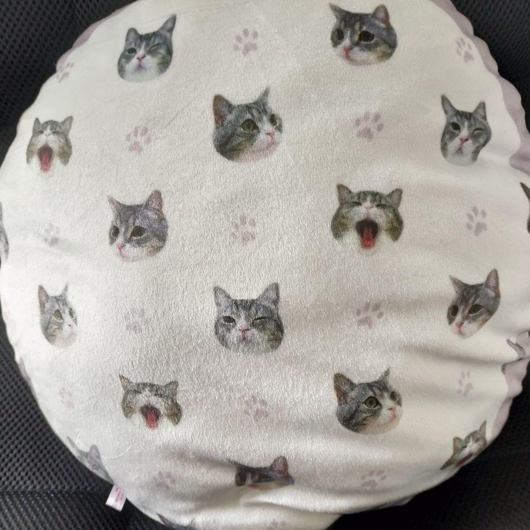 Amazon.co.jp: もちまる日記 もちふわ生地 ラウンドクッション 猫 ねこ