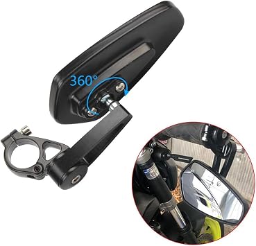 Coverzone Motosiklet Dikiz Aynası Seti, CNC Alüminyum Ayarlanabilir Gidon Ucu Ayna, Evrensel Her Marka Model İçin Motosiklet Ayna Aynası Motor Yan Aynası, Motosiklet Modifiye Motosiklet Aksesuar A58