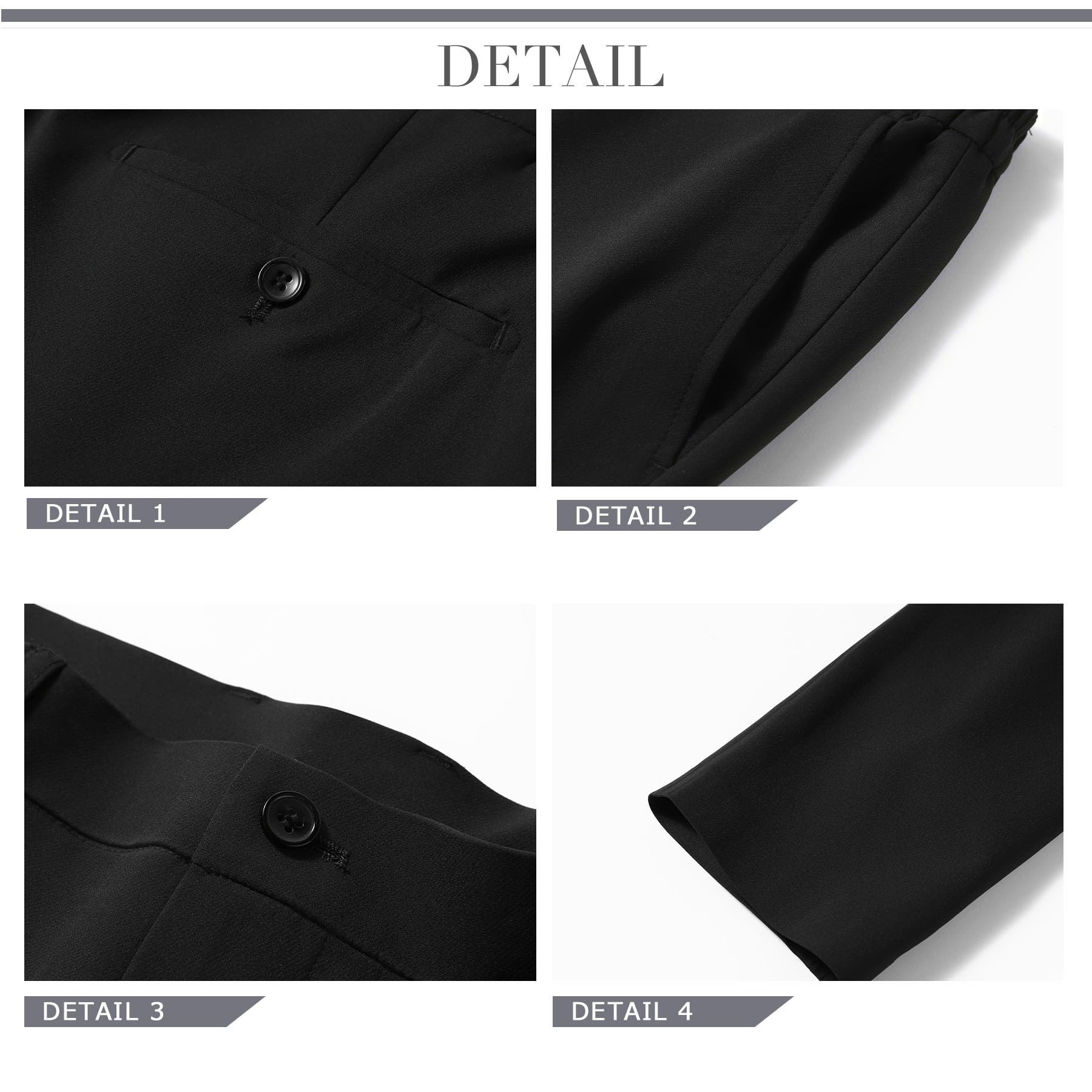 Allthemen Herren Anzug Elastisch 2 Teilig Anzüge Stretch Casual Regular Fit | Hochzeit Business, Sakko Hose, 2 Knopf, Spitzes Revers, Einfarbig, Einreihig, Smoking Set, Modern Fit, Elegant