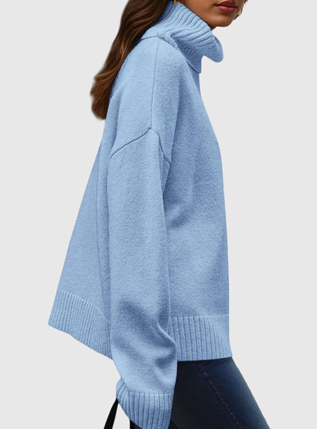 PRETTYGARDEN Womens Turtleneck Long Sleeve Sweater 2026 Fall Trendy Loose Fit Casual Tops Chunky Knit Pullover Sweaters - Image 4