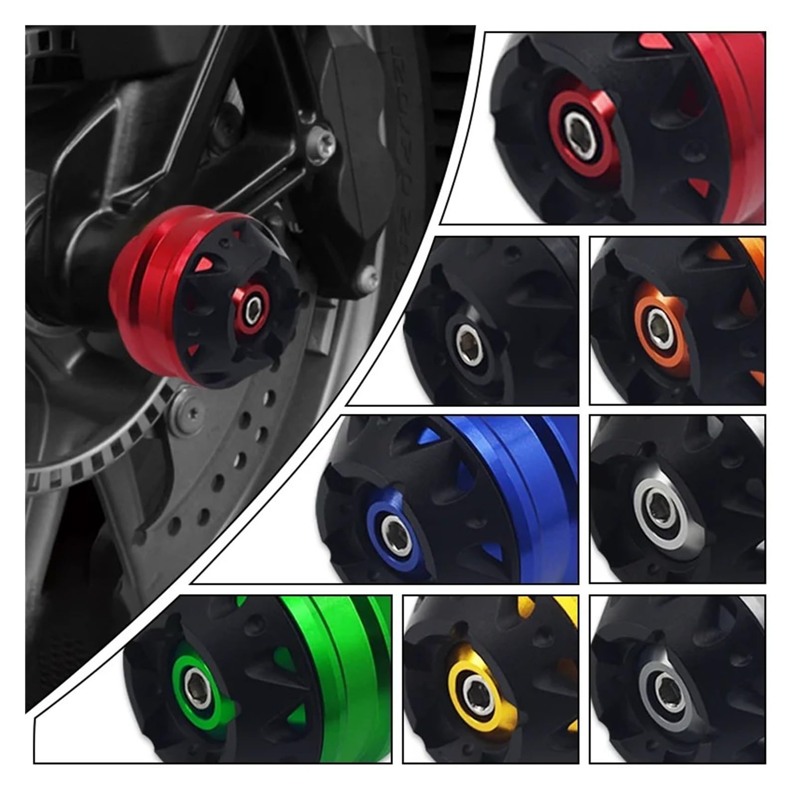 Suwaki osi motocyklowej Crash dla Z900 Z900RS/SE Z650 NINJA400 NINJA650 motocykl przednia tylna oś widelec koło Crash Sliders Protector Pad NI&NJA z900 z650