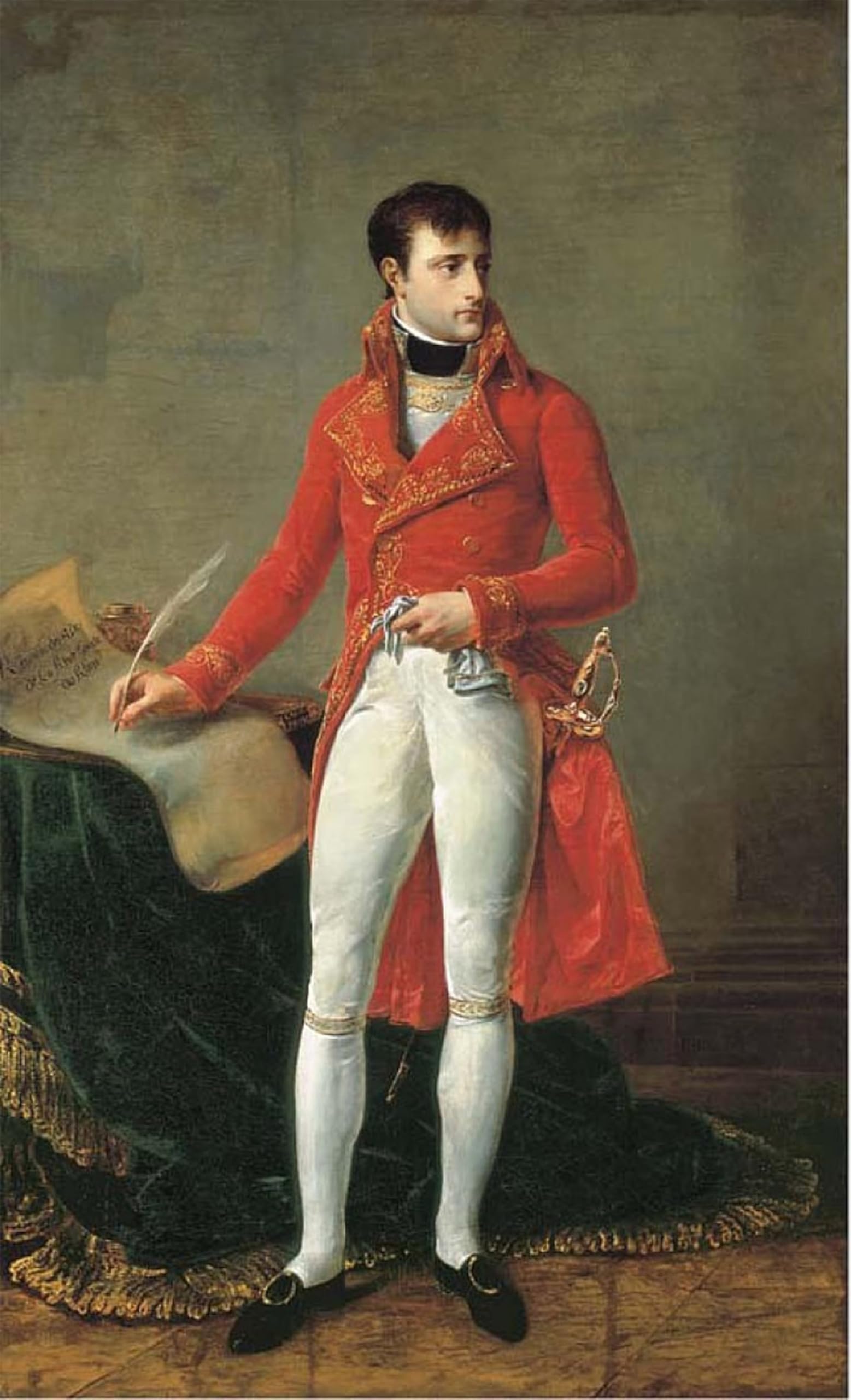 ARTXLXXBN Famous Painting Art Wall Decor Abstract Art Picture Portrait of Napoleon Bonaparte Full-length As First Consul by Antoine Jean Gros Animal Pictures for Home Decor 60x90cm