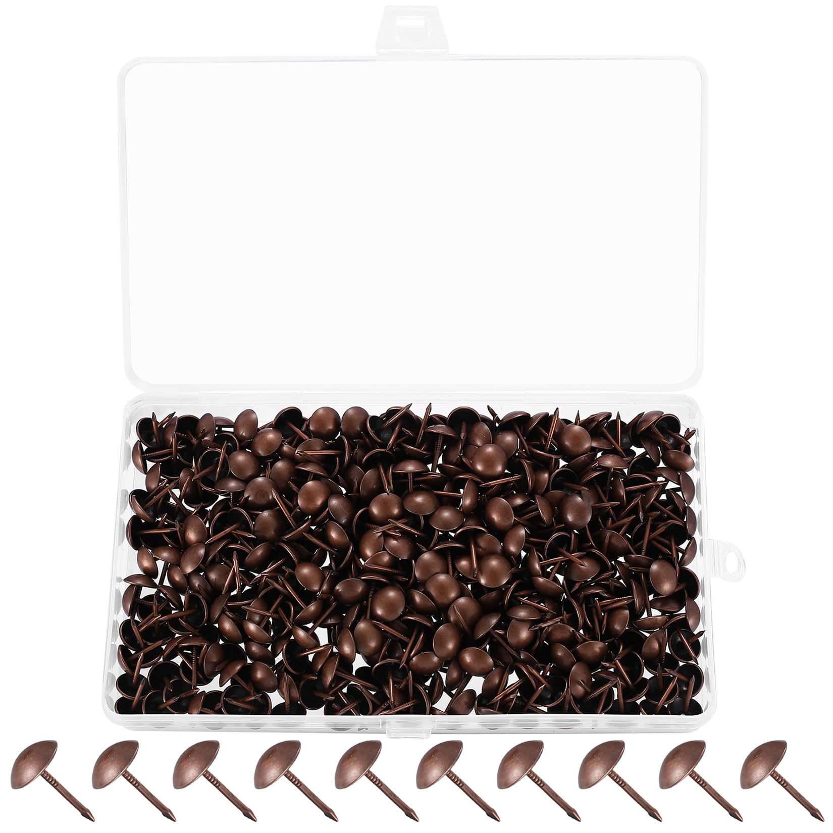 Tenbrachian 580 PcsUpholstery Tacks, Antique Upholstery Pins, Brown Upholstery Nails, Vintage Decorative Thumb Tacks