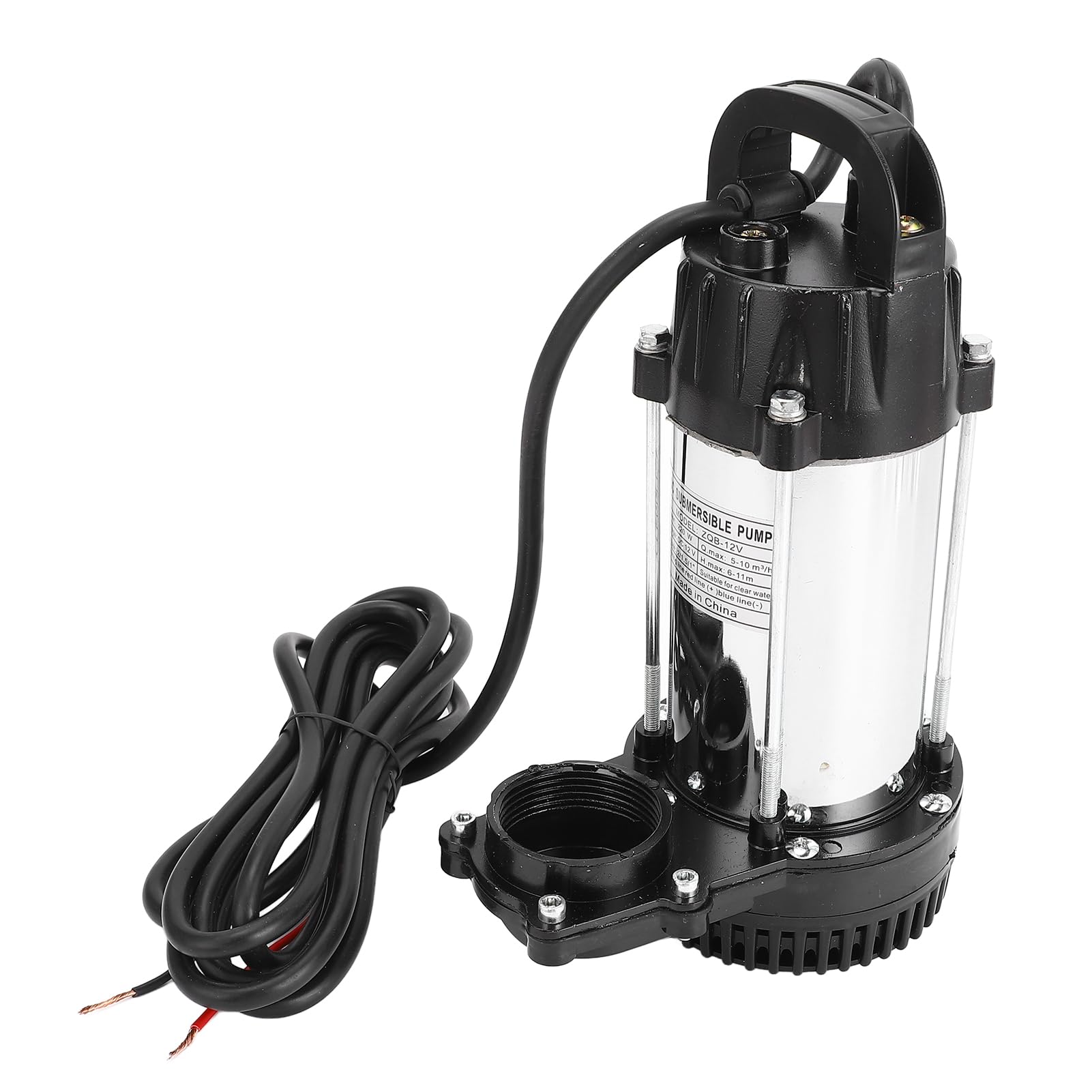 SIXRUN Pompa per Acquario Grande Ruota Centrifuga per Serbatoi D'acqua, Ingegneria Solare ABS Pompa di Immersione Profonda 2 -cc