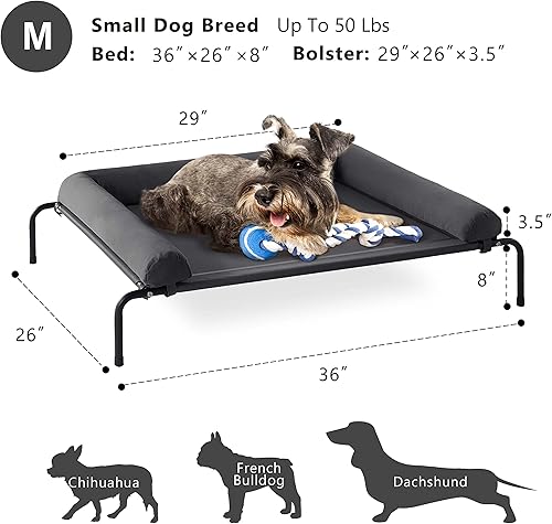 Miniatura 4 de WESTERN HOME Cooling Elevated Dog Bed for Large Dogs, Portable Indoor & Outdoor Raised Dog Bed with Breathable Mesh, Chew Proof Pet Hammock Cots