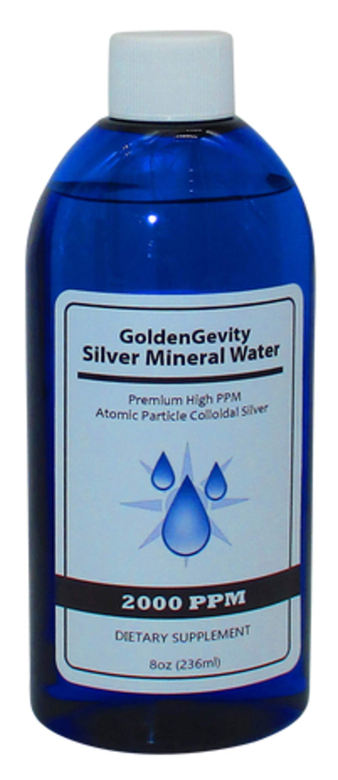 2000 PPM Bioactive Atomic Colloidal Silver, 8 oz | Non-Toxic, Non-GMO Trace Mineral Immune Support Supplement