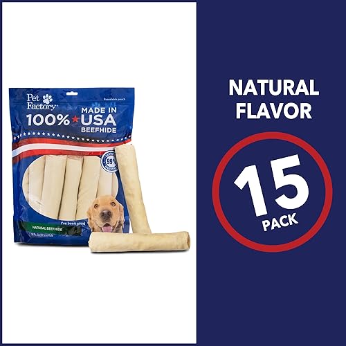 Miniatura 41 de Pet Factory Golosinas masticables para perros 100% fabricadas en Estados Unidos, sabor natural, 8 onzas