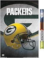 Vista 19 de Trends International NFL Green Bay Packers - Póster de pared con casco 16, 22.375 x 34 pulgadas, versión enmarcada negra