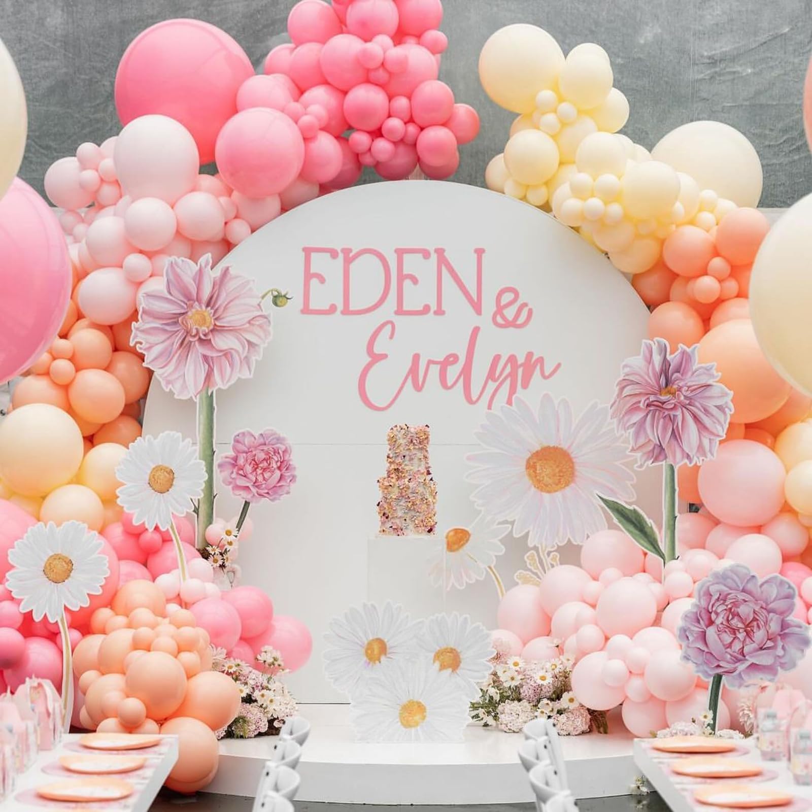 Różowe i żółte balony, 30 cm retro różowe żółte balony, 35 szt., zakurzony różowy, maka, pomarańczowe, lateksowe balony dla dziewcząt, boho, urodziny, wieczór panieński, ślub, zaręczyny, dekoracje