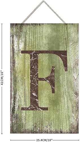 Vista 44 de Letrero colgante de madera con letra J, letrero de madera para decoración del hogar, 26 letras del alfabeto de metal, placa de madera, decoración