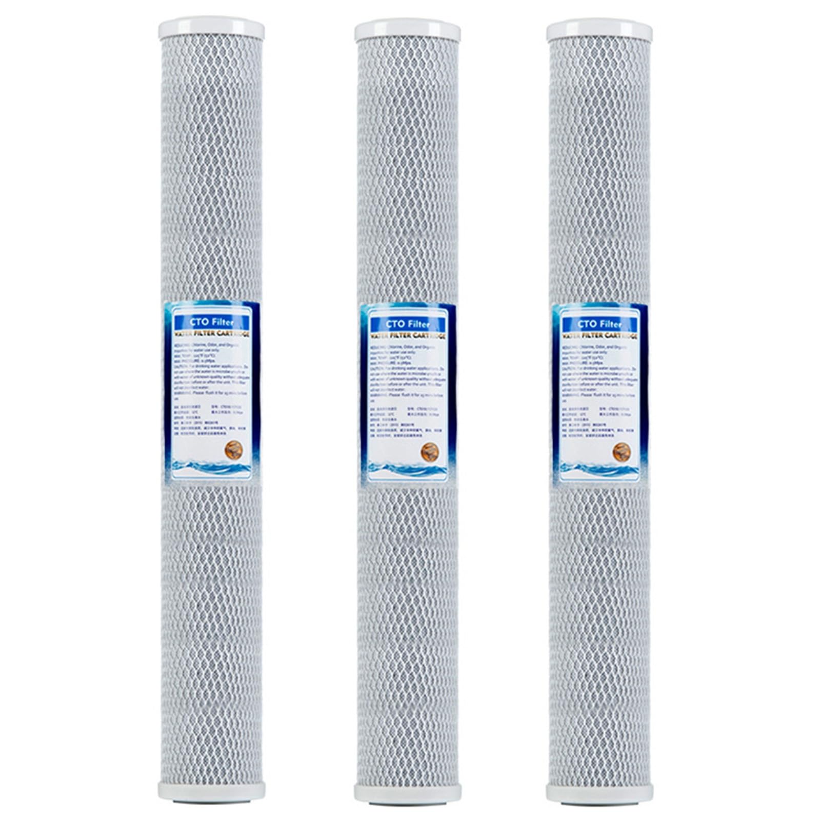 Filtro dell'acqua CTO da 6,3 x 50,8 cm, ricambio cartuccia CTO, per sistemi di filtrazione di tutta la casa, depuratori d'acqua commerciali