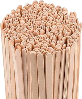 5 Pack Wooden Coffee Stirrers – 5.5 Inch Natural Wood Beverage Stir Sticks for Hot & Cold Drinks, Coffee, Tea & Crafts (Natural)