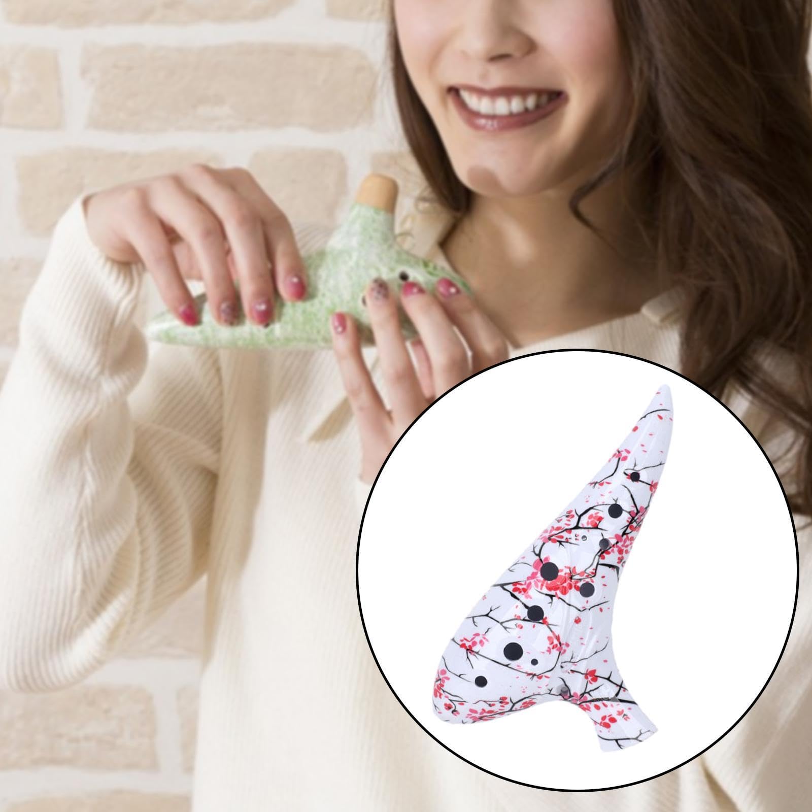 DuskHaven Ocarina Alto En Do, 12 Trous, Instrument de Musique En Résine, Artisanat Robuste et Portable, Accessoire Léger, Convient Aux Débutants et Aux Adultes, Rouge