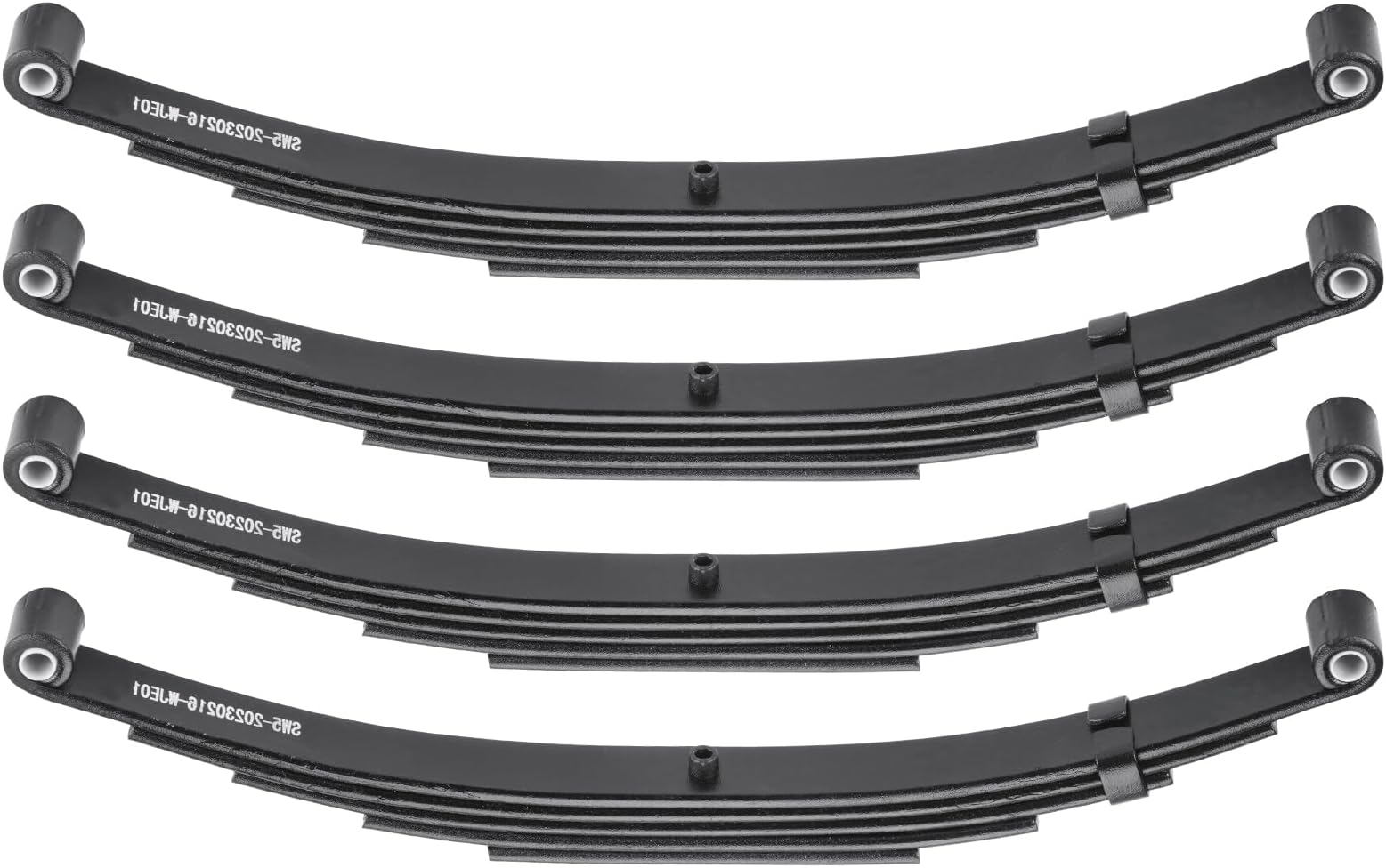 AEagle 5 Leaf 3000lb Capacity Double Eye Spring for 5200lb-6000lb Trailer Axle, 25-1/4" Length, 1.75" Width, 3" Free Open Replaces SW5, 4 PCS