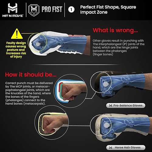 Miniatura 4 de HIT N MOVE Süvari - Guantes de boxeo de crin con , guantes de boxeo con cordones para hombre, equipo de boxeo, guantes de MMA para hombre, guantes