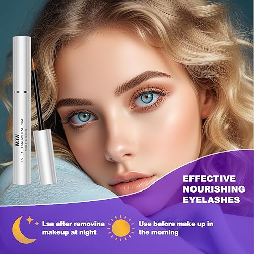 Miniatura 4 de W3W - Suero de pestañas, suero de pestañas W3W, suero de crecimiento de pestañas W3W, suero de crecimiento rápido de pestañas para pestañas más