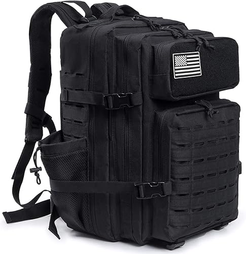 QT&QY Mochilas tácticas militares de 45 l Molle Army Asalto Pack 3 días Bolsa para senderismo Treeking