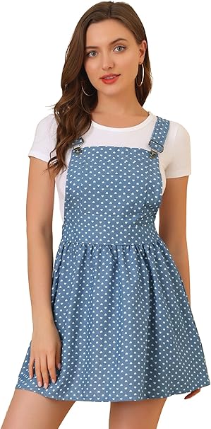 patterned pinafore dress