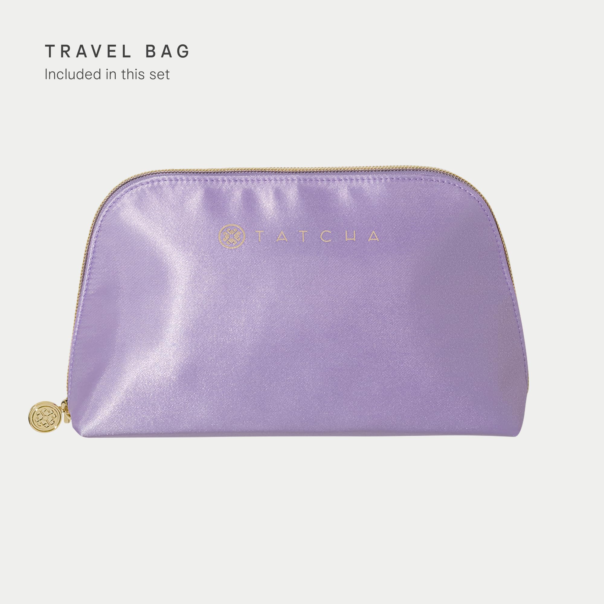 TATCHA Travel Essentials Set with Mini Skincare and Travel Pouch
