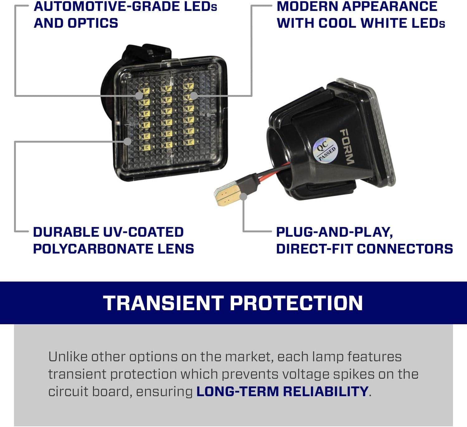 Form Lighting LED License Plate Lights compatible with Toyota Tacoma 2016-2023