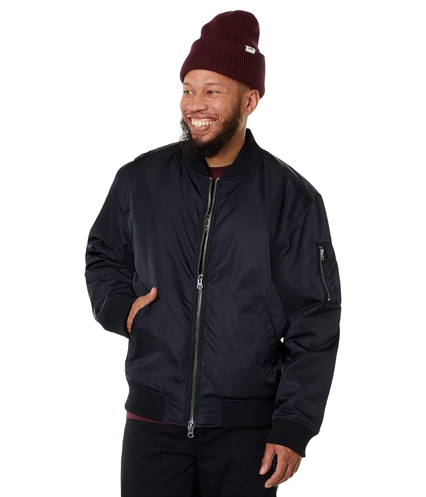 Amazon.com: LABEL Go-To Bomber Jacket Black LG : Clothing