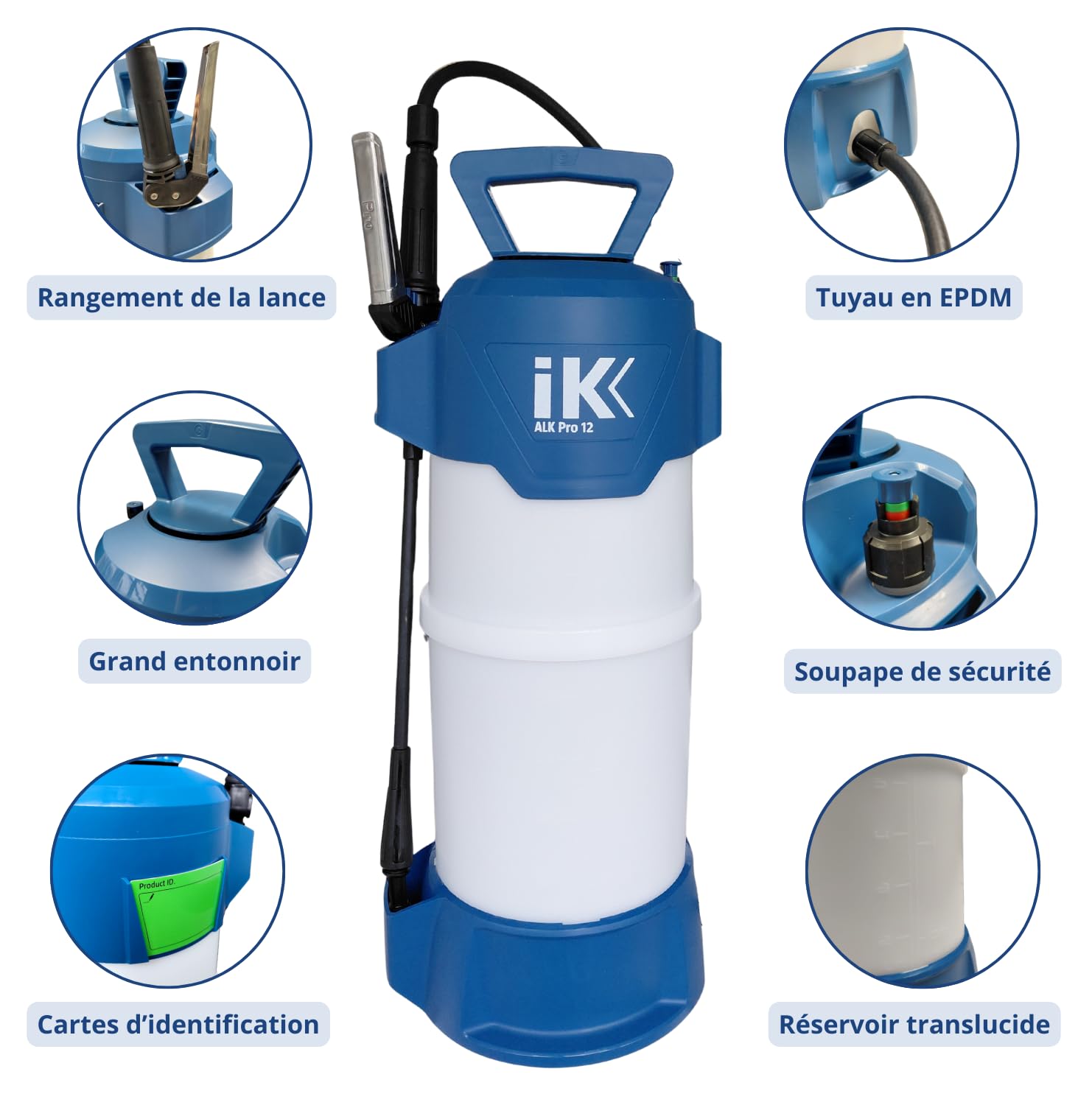 IK Alk Pro 12 - Pulvérisateur pour Agents alcalins, Cétones et Alcool - 10L