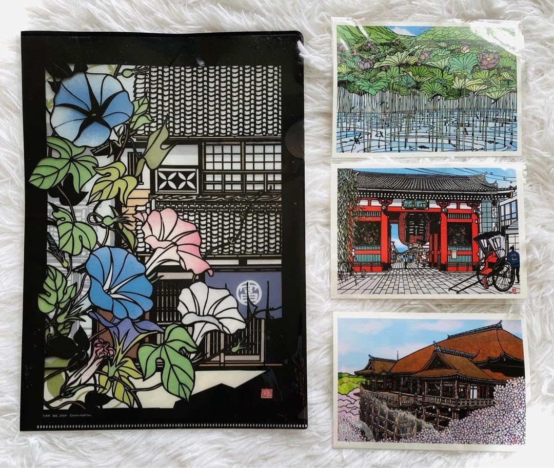 Amazon.co.jp: 切り絵作家 久保修さんの作品 A4クリアファイル