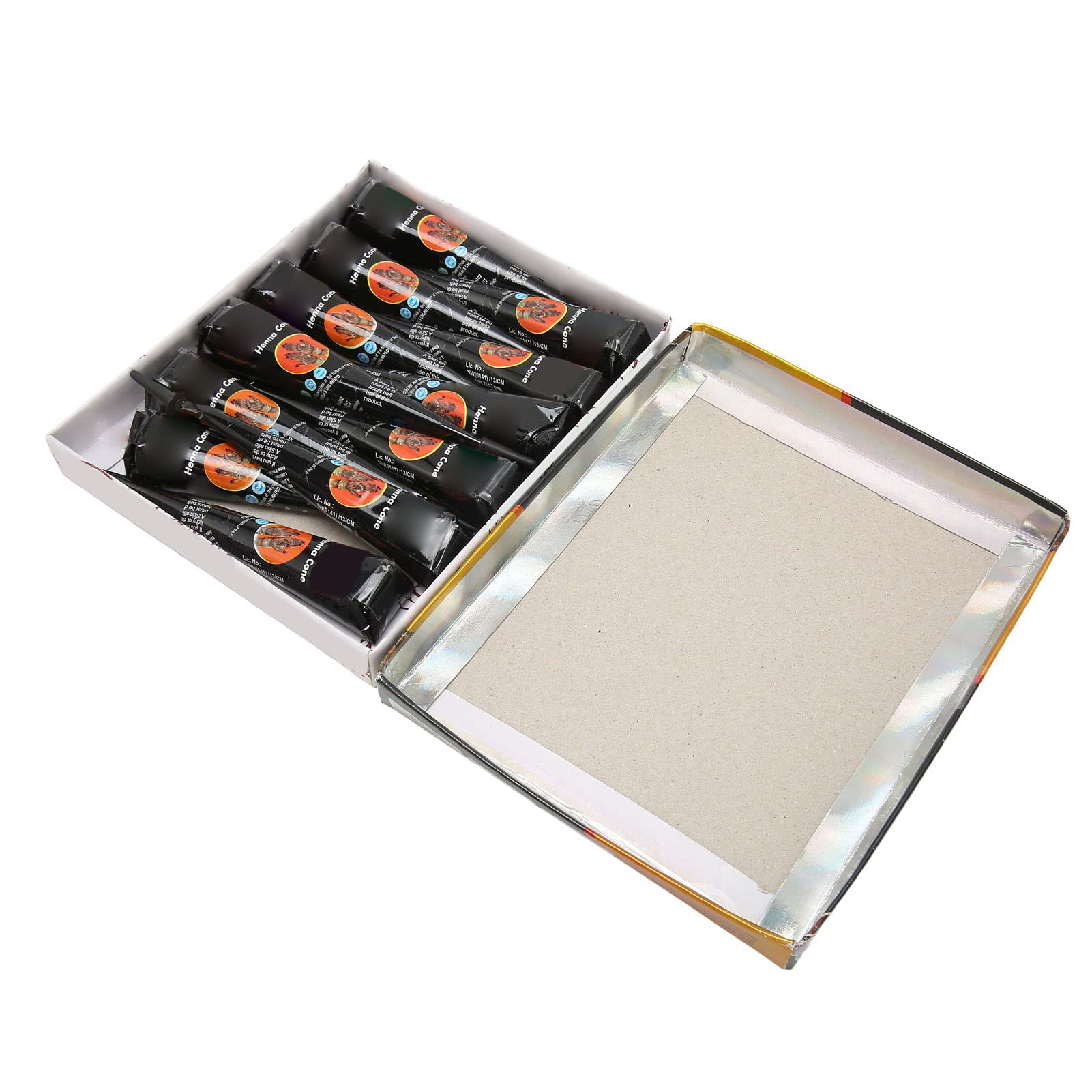 Tattoo Paste Cone, Quick Coloring Long Lasting Temporary Tattoo Cream Sweat Resistant Single 25g 12 Pcs Temporary Tattoo Paste for Party (Black)