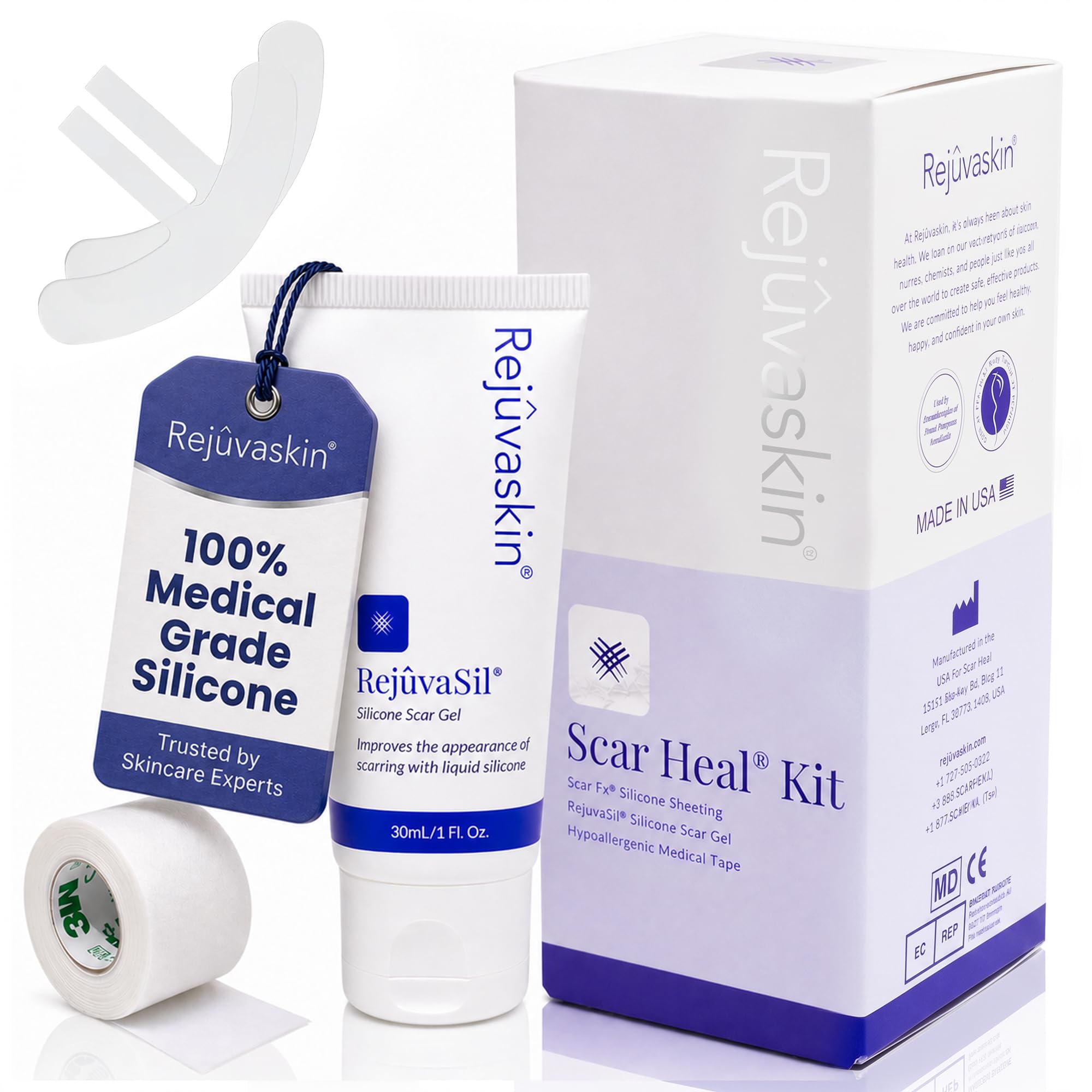 Amazon.com : Rejuvaskin Scar Heal Kit for Breast Scars, Soften