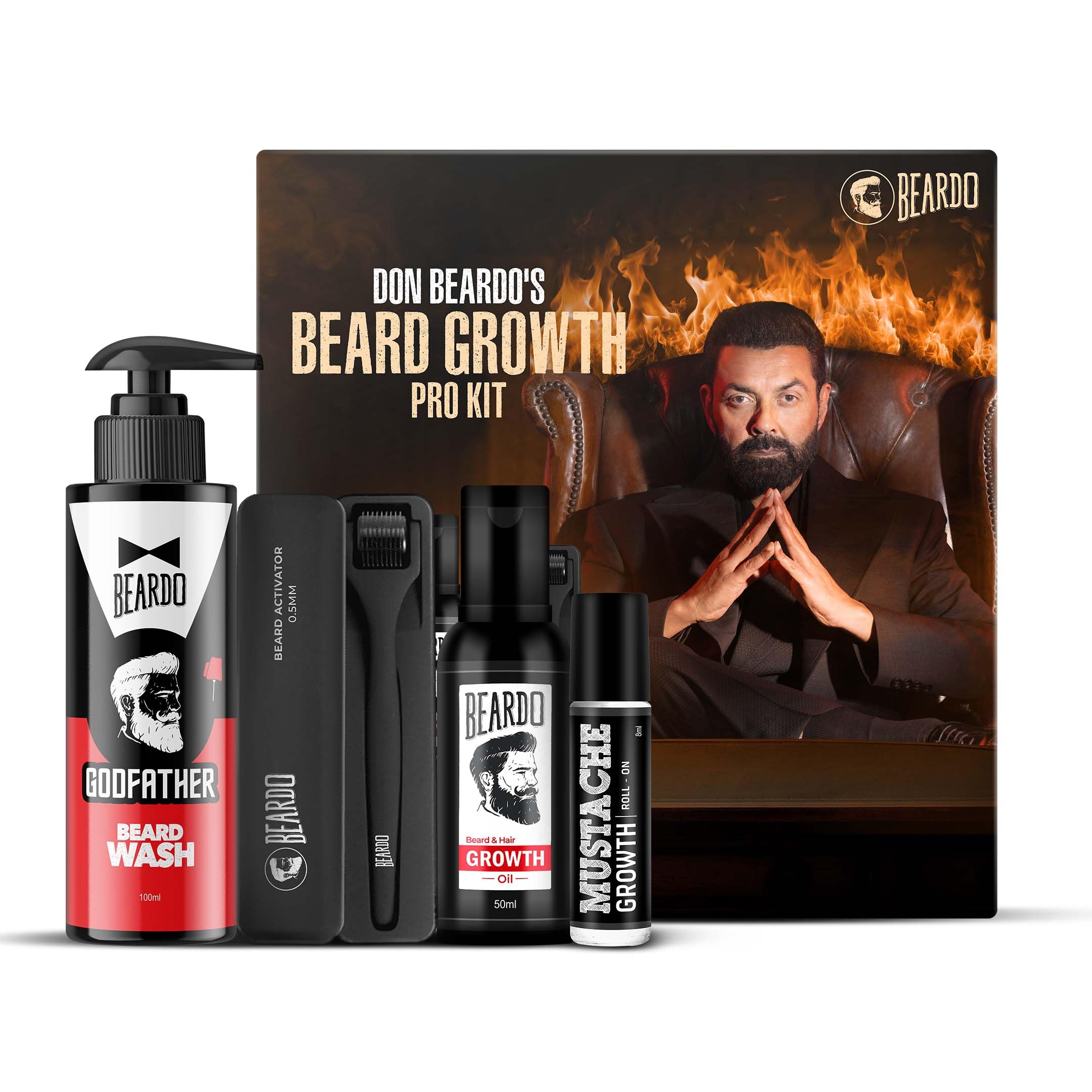 BEARDO Don’s Beard Growth Pro Kit | Complete Beard Growth & Grooming Kit for Men | Ideal Gift for Men | Beard Care Starter Kit | Gift for Husband